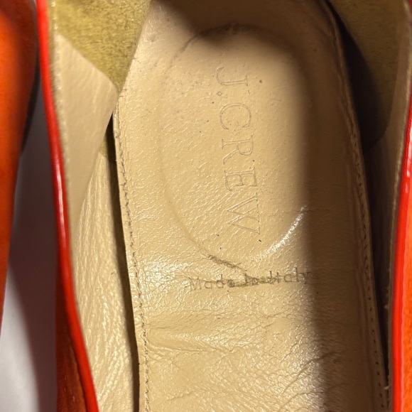 J. Crew Vibrant Orange Loafer Flats Women Size 7 1/2 - Picture 2 of 14